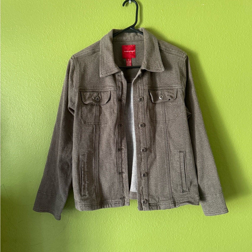 Size medium Gloria Vanderbilt Men's Gray Shirt Jacket